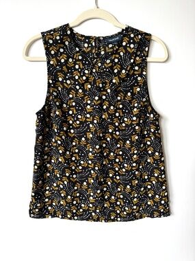 ModCloth floral printed sleeveless blouse